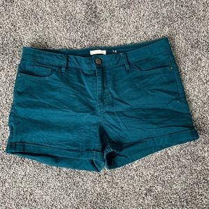 Lauren Conrad Teal 3” Inseam Shorts
